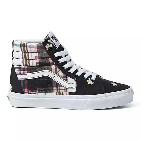 #40 New Vans Floral Plaid SK8 Hi Tops - Picture 4 of 11